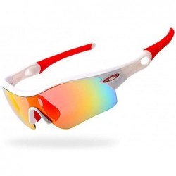 Sport 5 Lens Combo Cycling Bike Sports Color Sun Glasses - 4 Choose - A-White - CM18Y4D2U54 $15.60