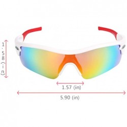 Sport 5 Lens Combo Cycling Bike Sports Color Sun Glasses - 4 Choose - A-White - CM18Y4D2U54 $15.60