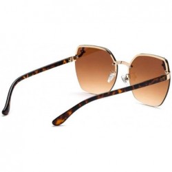 Aviator 2019 new frameless sunglasses- ladies models with diamond sunglasses fashion big box sunglasses-E-Onesize - CZ18SGILA...