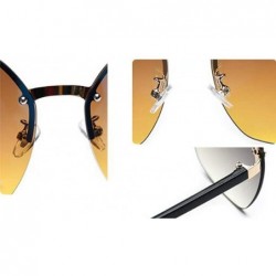 Aviator 2019 new frameless sunglasses- ladies models with diamond sunglasses fashion big box sunglasses-E-Onesize - CZ18SGILA...