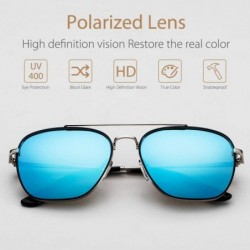 Aviator Women Retro Sunglasses Vintage Round Sunglasses Classic Designer Style - UV400 Protection - Blue - CT18Q582MA6 $21.51