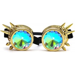 Oversized Steampunk Glasses Kaleidoscope Vintage - Gold - C81908MC2DE $12.61