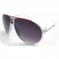 Goggle New Fashion Men Women Sunglasses Unisex Retro Outdoor Sport Ultralight Glasses UV400 - White Red - C51984YAM63 $37.49