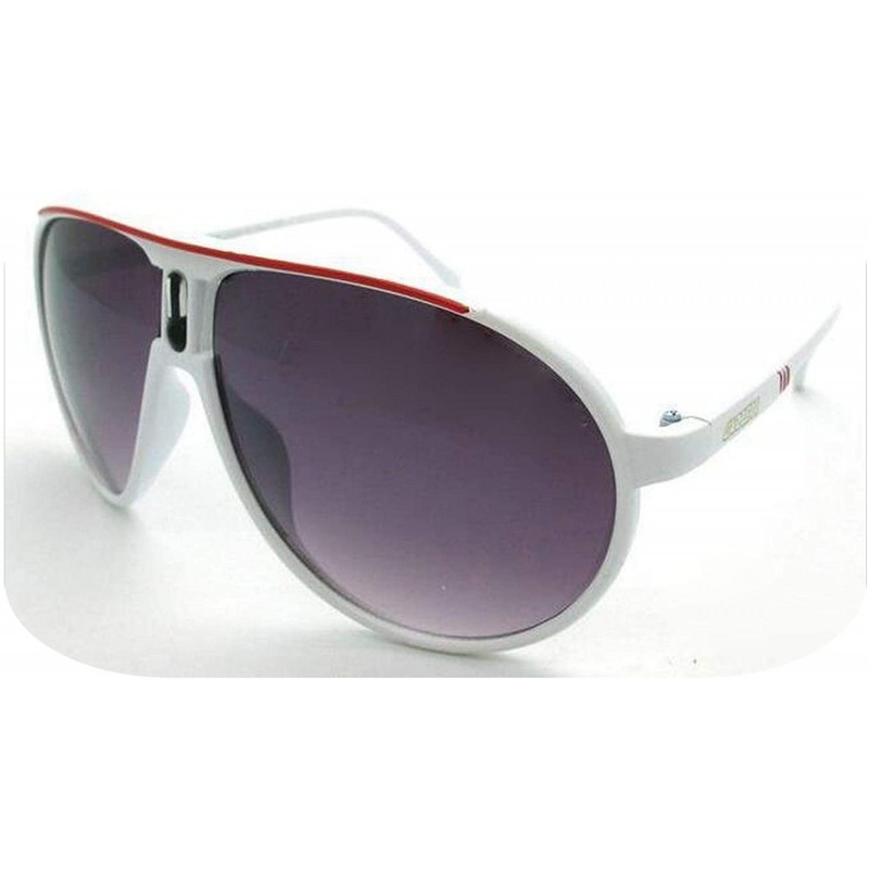 Goggle New Fashion Men Women Sunglasses Unisex Retro Outdoor Sport Ultralight Glasses UV400 - White Red - C51984YAM63 $24.49