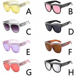 Oversized Unisex Fashion Patchwork Big Frame Sunglasses-Women Men Vintage Retro Glasses - C - C018Q53TUQE $9.12