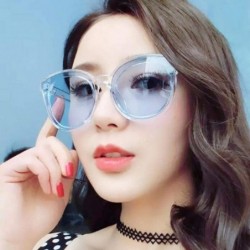 Aviator Luxury Vintage Round Sunglasses Women Brand Designer 2019 Cat Eye Leopard - Leopard - C118Y3NSU4R $8.67