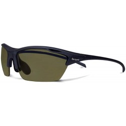 Sport Alpha Navy Blue Tennis Sunglasses with ZEISS P310 Green Tri-flection Lenses - CD18KN07YIL $14.02