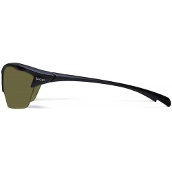 Sport Alpha Navy Blue Tennis Sunglasses with ZEISS P310 Green Tri-flection Lenses - CD18KN07YIL $14.02