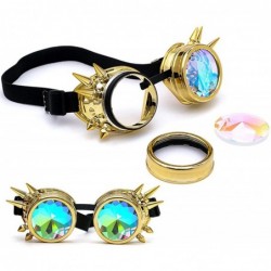 Oversized Steampunk Glasses Kaleidoscope Vintage - Gold - C81908MC2DE $12.61