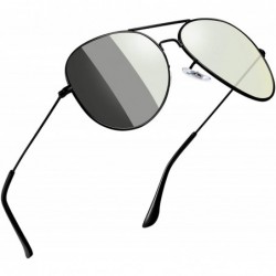 Oval Classic Sunglasses for Women Men Metal Frame Mirrored Lens Designer Polarized Sun glasses UV400 - CO18SC5QZO0 $23.82