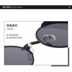 Aviator Retro Round - Framed with Metal Spring Prince Mirror Men's Sunglasses - 4 - CH198S8O8OR $24.30