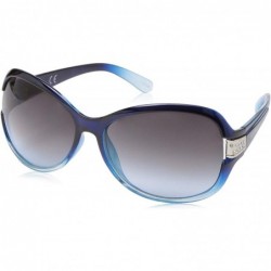 Oversized Women's Two-Tone Oval Sunglasses with Rhinestone Crystal Accents & 100% UV Protection - 70 mm - CP18NGAM4GR $37.70