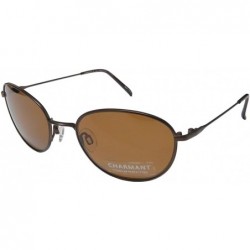 Rectangular Charmant 12255p Mens Designer Full-rim Polarized Lenses Sunglasses/Shades - Brown - CR12993QOCD $54.14