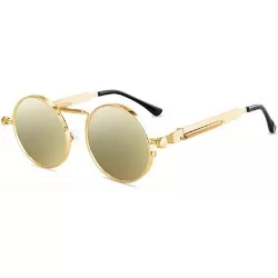 Round Vintage Sunglasses Gentlemen Glasses Fashion - CQ19778X8R0 $38.92