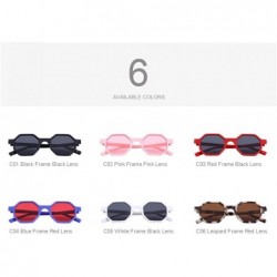 Square DESIGN Women Fashion Square Sunglasses UV400 Protection S6129 C01 Black - C01 Black - CY18YZXL3IT $9.29