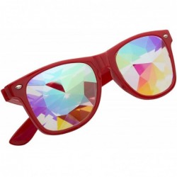 Square Kaleidoscope Glasses Festival Cosplay Rainbow Prism Sunglasses Goggles - Red(square) - CL18DZQ58RD $10.57