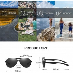 Aviator Polarized Aviator Sunglasses for Men Women Sunglasses Driving Sun Glasses with Spring Hinges - C6192EAE658 $18.43