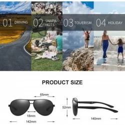 Aviator Polarized Aviator Sunglasses for Men Women Sunglasses Driving Sun Glasses with Spring Hinges - C6192EAE658 $18.43