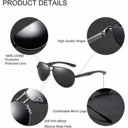 Aviator Polarized Aviator Sunglasses for Men Women Sunglasses Driving Sun Glasses with Spring Hinges - C6192EAE658 $18.43