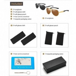 Aviator Polarized Aviator Sunglasses for Men Women Sunglasses Driving Sun Glasses with Spring Hinges - C6192EAE658 $18.43