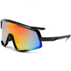 Sport Women Sport Sunglasses Oversized Rainbow Sunglasses Driving Cycling With UV 400 Protection - C418X03G9A7 $41.17