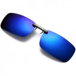 Square Night Vision Lens Driving Metal Polarized Clip On Glasses Classic Sunglasses - As the Picture - CR182SAXNRU $23.32