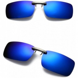 Square Night Vision Lens Driving Metal Polarized Clip On Glasses Classic Sunglasses - As the Picture - CR182SAXNRU $10.15
