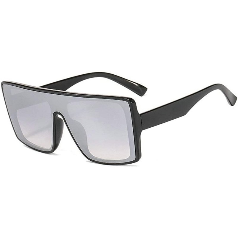 Square Fashion Square Frame Flat lens Sun Glasses Mirror Women Sunglasses Men Oversized Lady Eyeglasses Male UV400 - CP18Y05D...