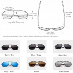 Square Man aluminum polarized sunglasses lens brand coating spectacle design red mirror - Kim Gray - C51982Y64MY $27.71