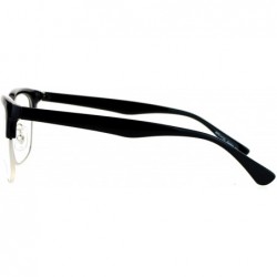 Square Designer Fashion Clear Lens Glasses Unisex Square Rectangular Eyeglasses - Black - CK188LLCEXY $11.51