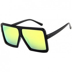 Rimless Women Men Vintage Retro Sun Spectacles Unisex Big Frame Sunglasses Eyewear - Yellow - C618UINYI0R $20.84