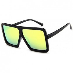 Rimless Women Men Vintage Retro Sun Spectacles Unisex Big Frame Sunglasses Eyewear - Yellow - C618UINYI0R $11.64