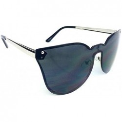 Rimless Rimless Rounded Cat Eye Designer Women Sunglasses - Black - C818OIIT5DA $19.96