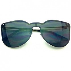Rimless Rimless Rounded Cat Eye Designer Women Sunglasses - Black - C818OIIT5DA $8.90