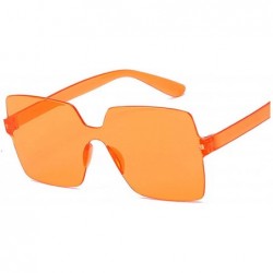 Rimless Fashion Sunglasses Women Ladies Red Yellow Square Sun Glasses Female Driving Shades UV400 Feminino - Orange - CP198ZY...