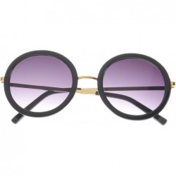 Oval Established Oval Fashion Sunglasses - Black-gold - CC11O10G1W3 $8.61