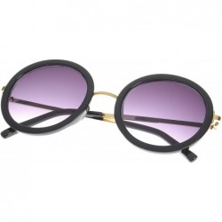 Oval Established Oval Fashion Sunglasses - Black-gold - CC11O10G1W3 $8.61
