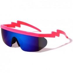 Shield Cape Town Rimless Retro Sport Shield Fashion Color Sunglasses - Pink - C7196IHXH0N $26.37