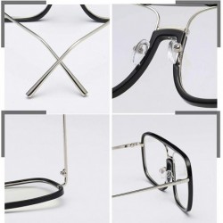 Goggle Oversized Square Frame Men and Women Fashion Flat Mirror Non-prescription Resistance to Radiation Eyeglasses - C218LYR...