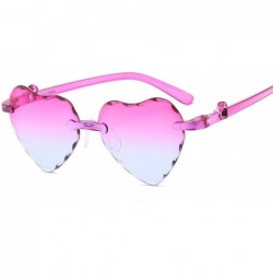 Sport Girl Love Heart Shape Sunglasses Child Siamese Fe Colorful Sun Glasses Tint Clear Lens Blue Red Pink Shades - 3 - CT18W...