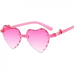 Sport Girl Love Heart Shape Sunglasses Child Siamese Fe Colorful Sun Glasses Tint Clear Lens Blue Red Pink Shades - 3 - CT18W...