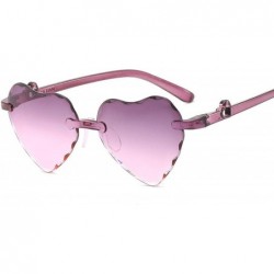 Sport Girl Love Heart Shape Sunglasses Child Siamese Fe Colorful Sun Glasses Tint Clear Lens Blue Red Pink Shades - 3 - CT18W...