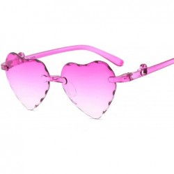 Sport Girl Love Heart Shape Sunglasses Child Siamese Fe Colorful Sun Glasses Tint Clear Lens Blue Red Pink Shades - 3 - CT18W...