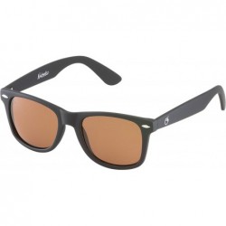 Wayfarer Polarized Classic Style Sunglasses for Men and Women - Black - Amber - CR18QRUL774 $10.33