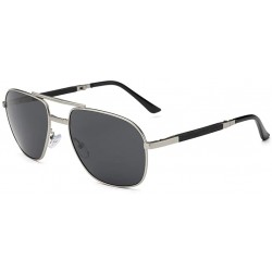 Oval Foldable Polarized Sunglasses for Men and Women Fashion Classic Eyebrow Pencil Sunglasses UV400 Protection - CI190C5LC06...