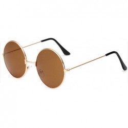 Round Round Glasses Men Women Steampunk Sunglasses Vintage Sunglasse Er 2020 New Mirror UV400 - Tea - CI199CC87XZ $50.54