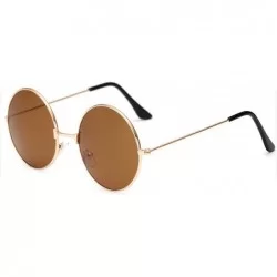 Round Round Glasses Men Women Steampunk Sunglasses Vintage Sunglasse Er 2020 New Mirror UV400 - Tea - CI199CC87XZ $25.60