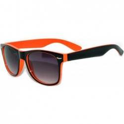 Wayfarer Fashion Style Vintage Two - Tone Wayfarer Smoke Lens Sunglasses Retro - Orange - CV11P0AB87Z $17.01