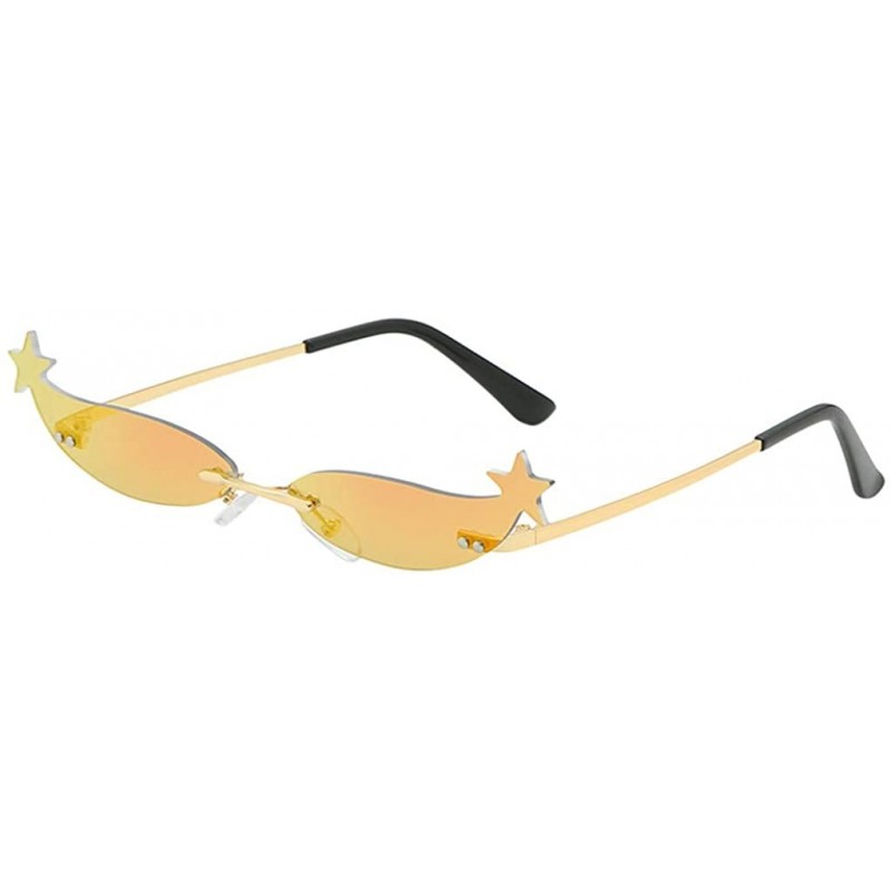 Oversized Fashion Man Women Irregular Shape Sunglasses Glasses Vintage Retro Style 2019 Fashion - D - CV18TH7G82I $10.91