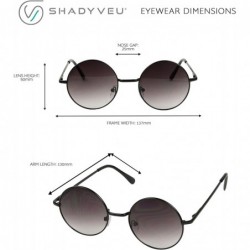 Sport Classic Round Metal Sunglasses UV Protection John Lennon Style 60's Vintage Fashion Circle Hippy Shades - CX12NSZPM8H $...